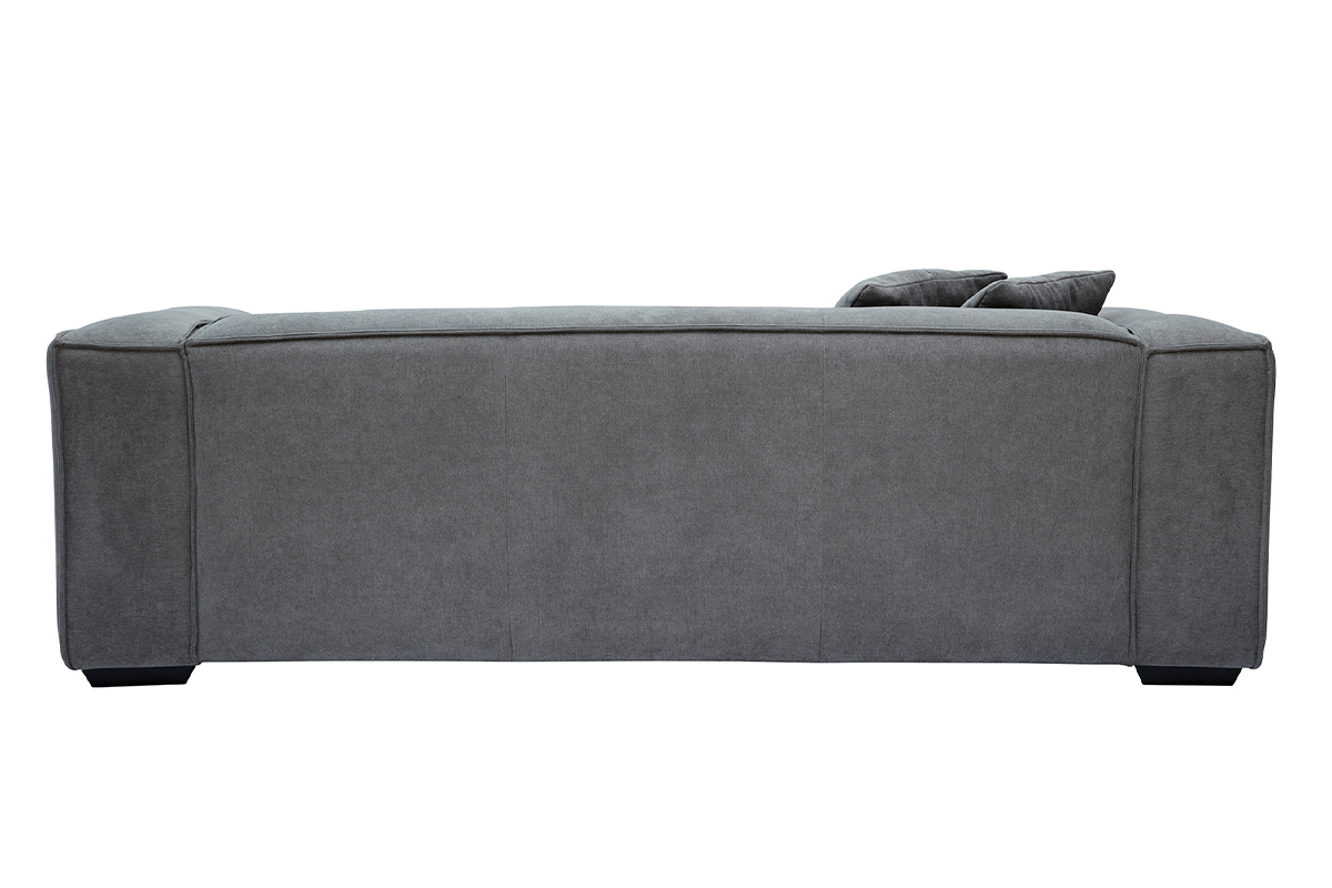 Sof 3plazas de tejido efecto aterciopelado gris COBAIN