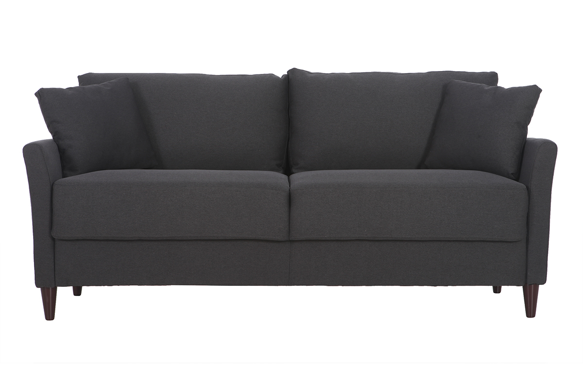 Sof 3 plazas en tejido gris oscuro con almacenaje MEDLEY