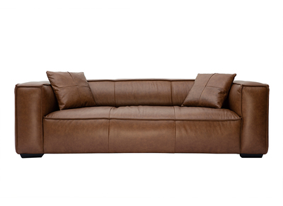 Sofá 3 plazas moderno de piel de búfalo COBAIN