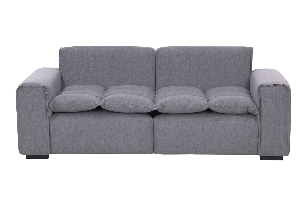 Sof 3 plazas moderno tejido gris claro MELLOW