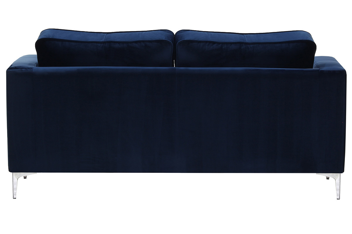 Sof 3 plazas moderno terciopelo azul oscuro HARRY