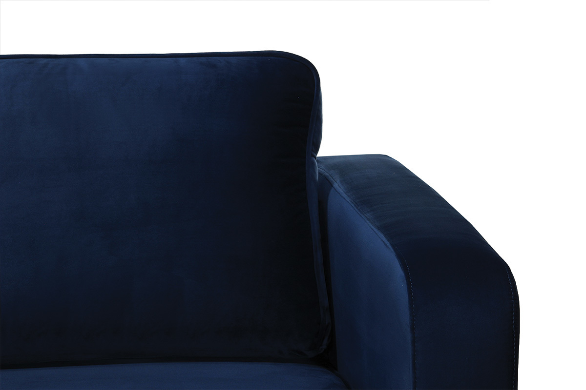 Sof 3 plazas moderno terciopelo azul oscuro HARRY
