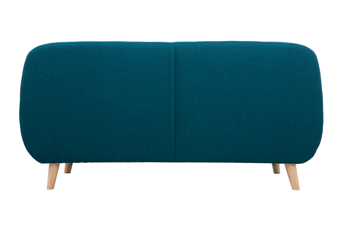 Sof 3 plazas nrdico desenfundable azul petrelo y madera YNOK