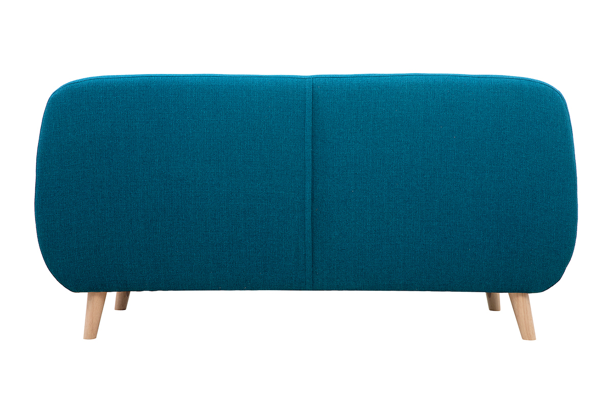 Sof 3 plazas nrdico desenfundable azul petrelo y madera YNOK