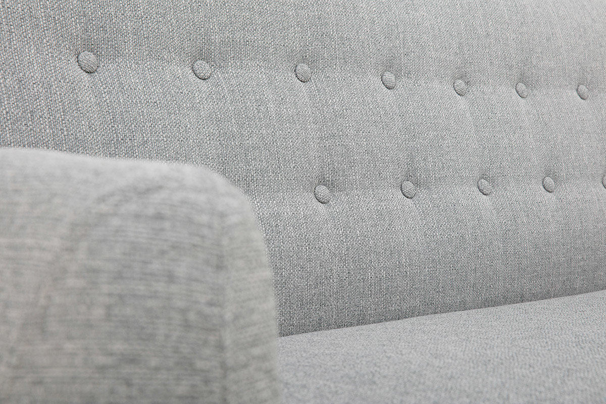 Sof 3 plazas nrdico desenfundable gris claro y madera YNOK