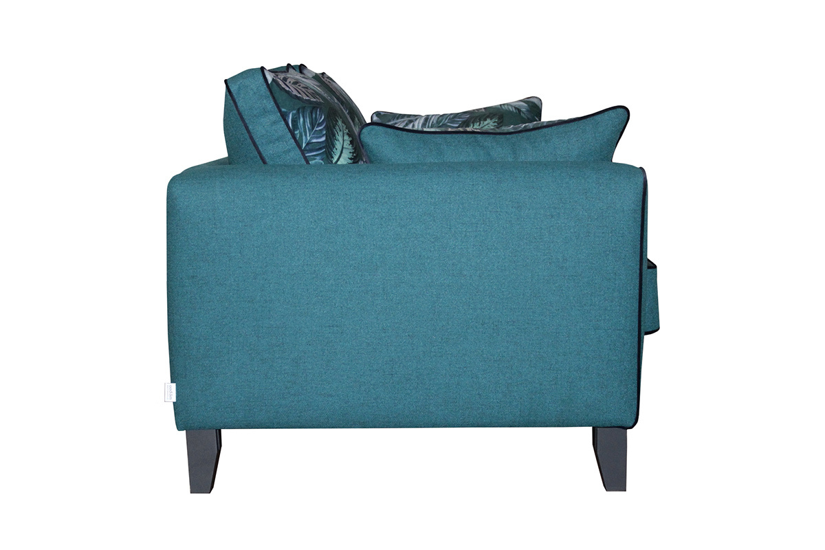 Sof 3 plazas reversible tejido estampado azul petrleo HARRISON