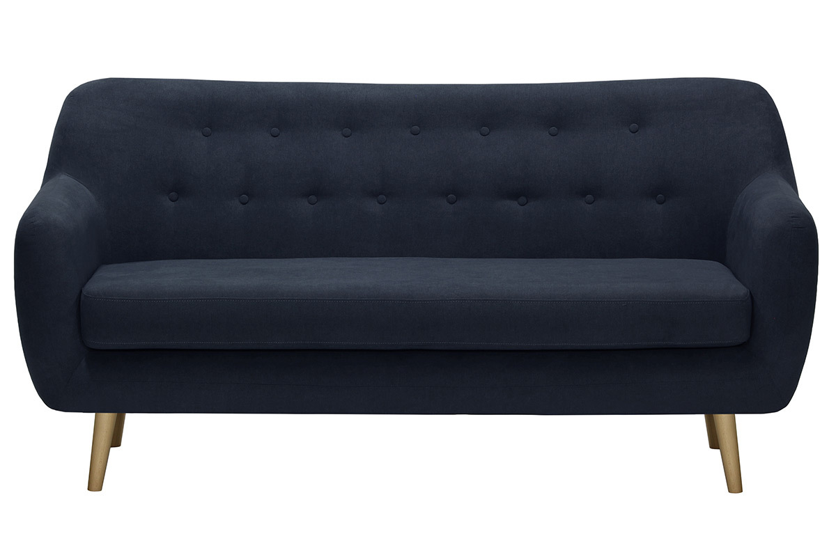 Sof� 3 plazas tejido azul oscuro ABSOLUTE