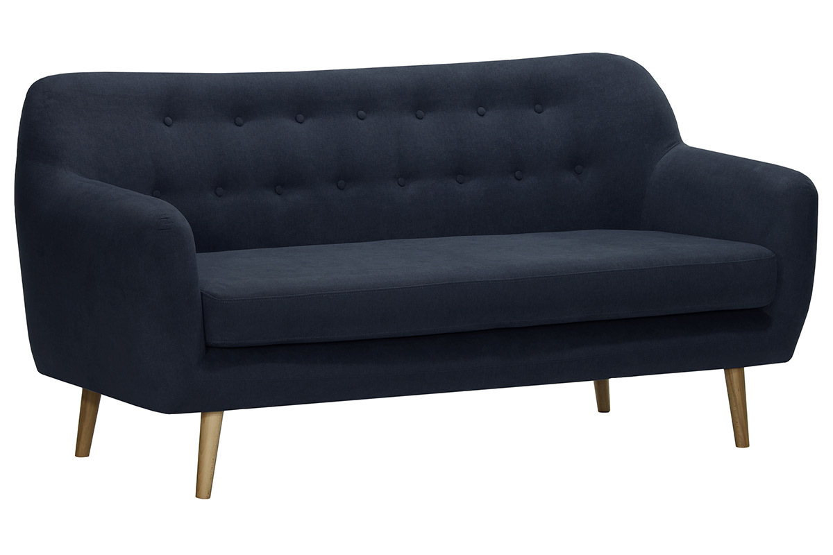 Sof� 3 plazas tejido azul oscuro ABSOLUTE