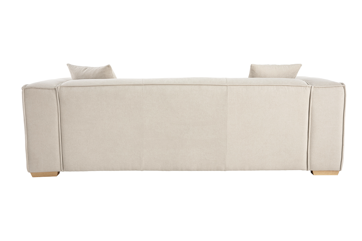 Sof 3plazas tejido efecto terciopelo natural COBAIN