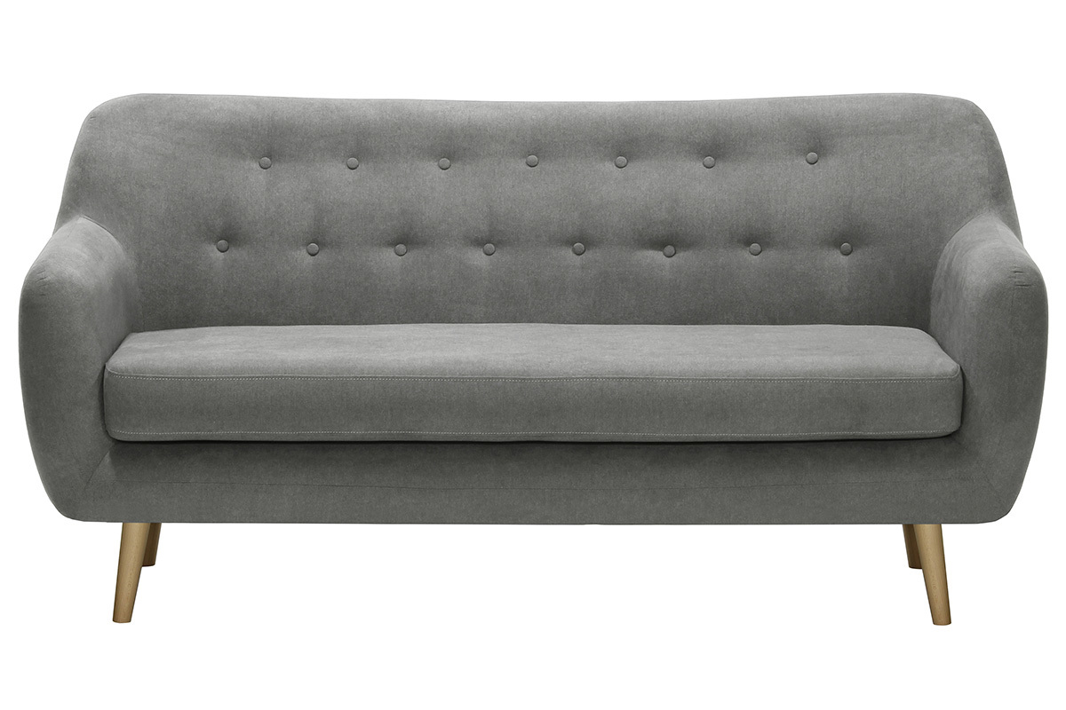 Sof� 3 plazas tejido gris ABSOLUTE