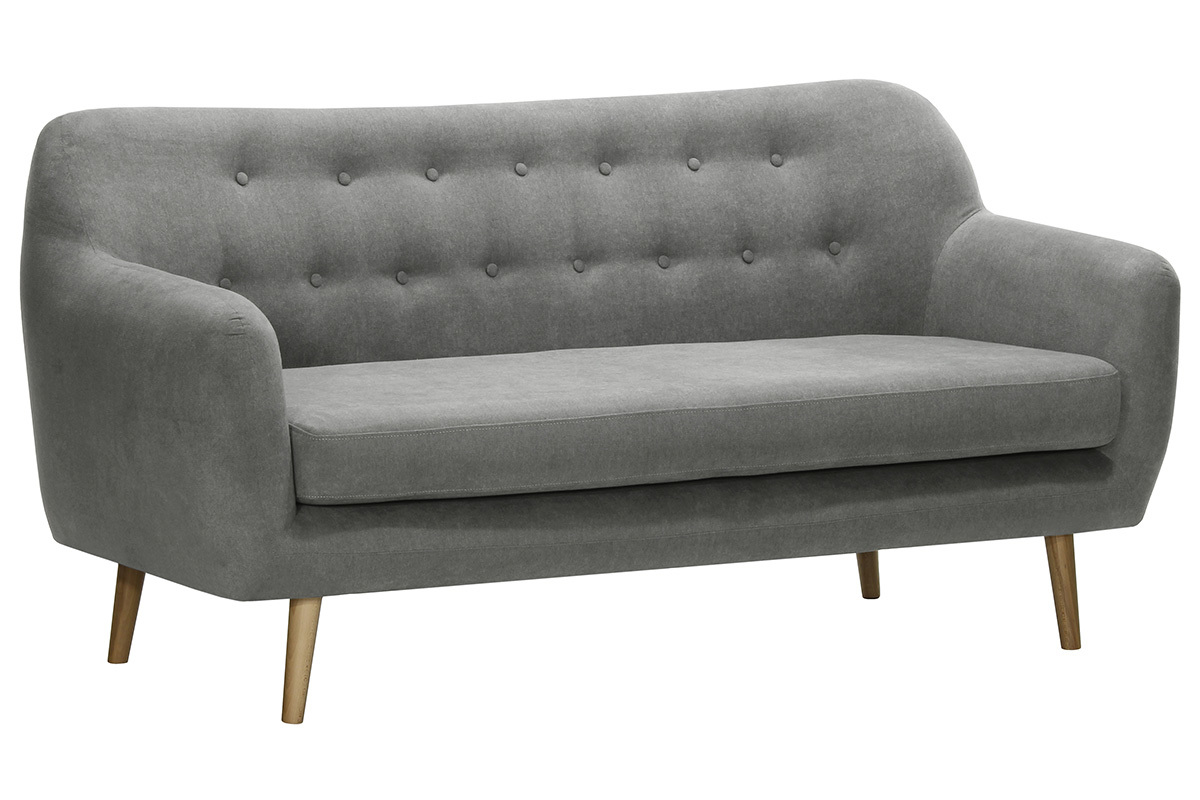 Sof� 3 plazas tejido gris ABSOLUTE