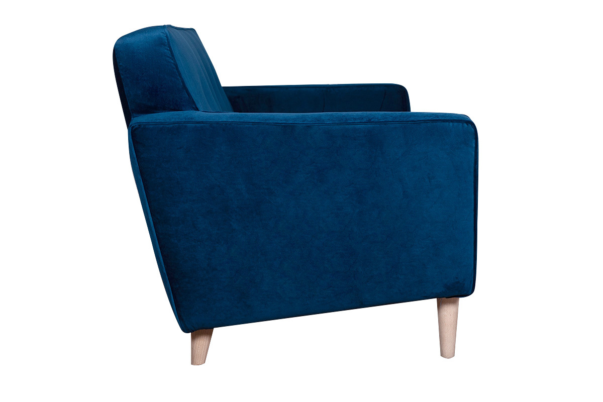 Sof 3 plazas terciopelo azul oscuro CIGALE