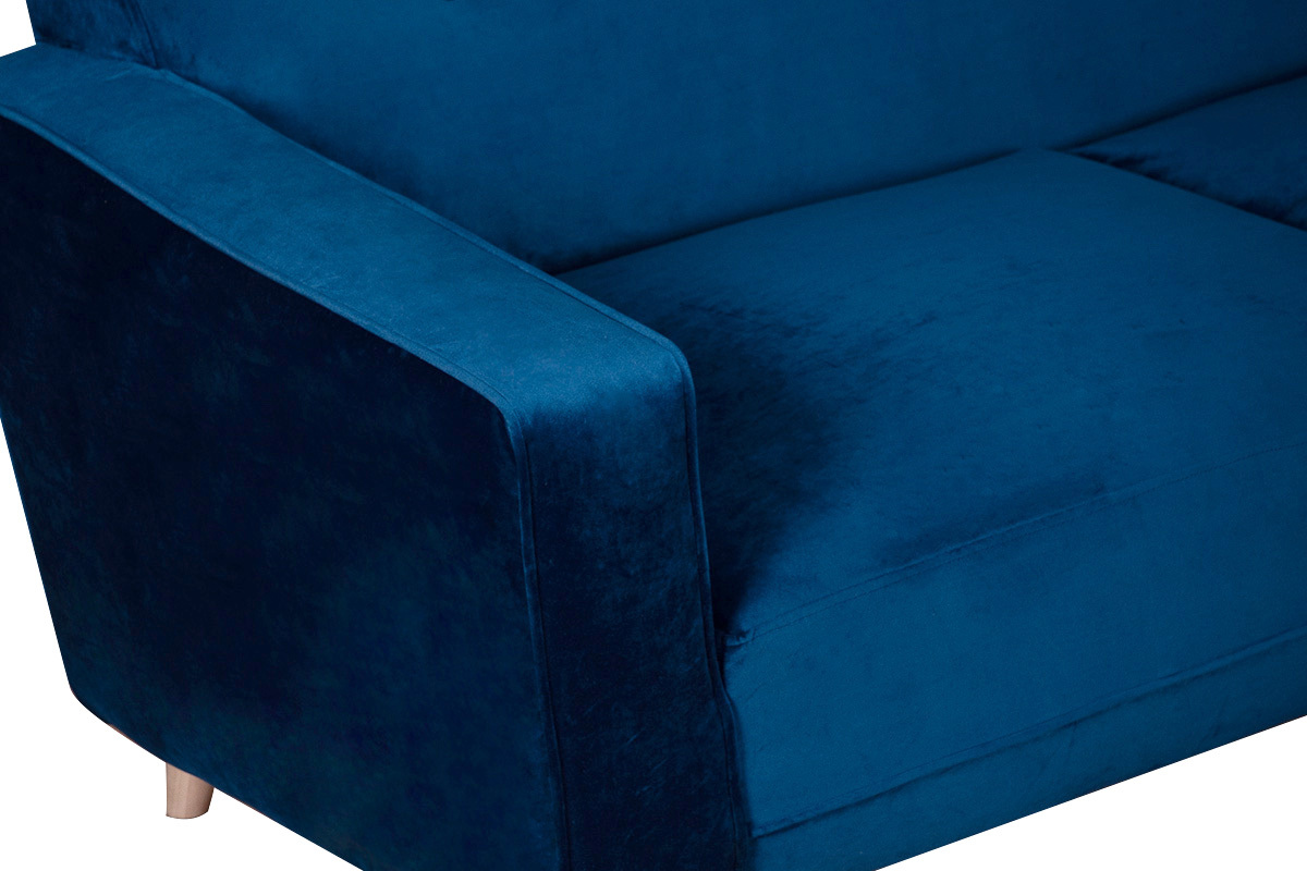 Sof 3 plazas terciopelo azul oscuro CIGALE