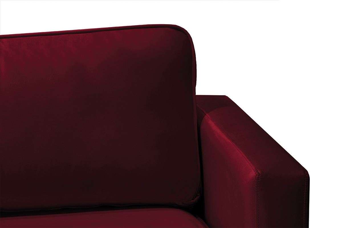 Sof� 3 plazas terciopelo burdeos LYRIC