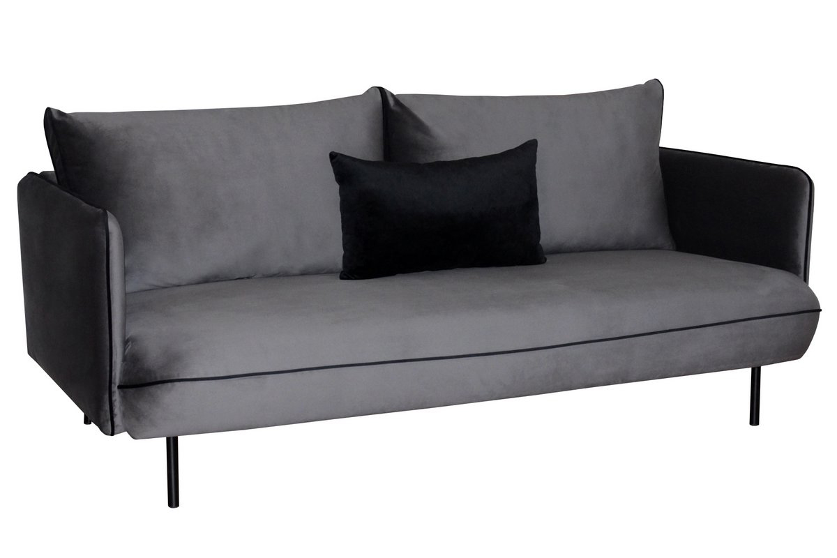 Sof 3 plazas terciopelo gris PIGALE
