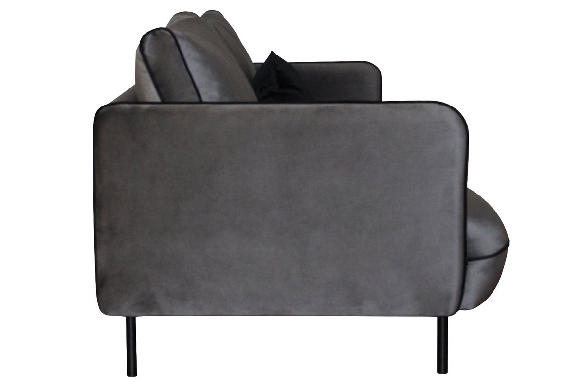 Sof 3 plazas terciopelo gris PIGALE