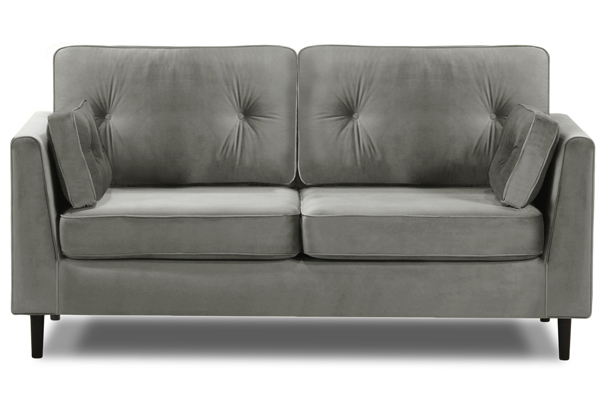 Sof 3 plazas terciopelo gris WILLIAM