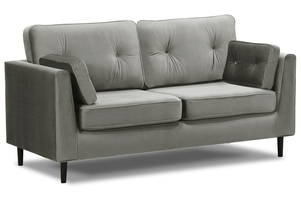 Sof 3 plazas terciopelo gris WILLIAM