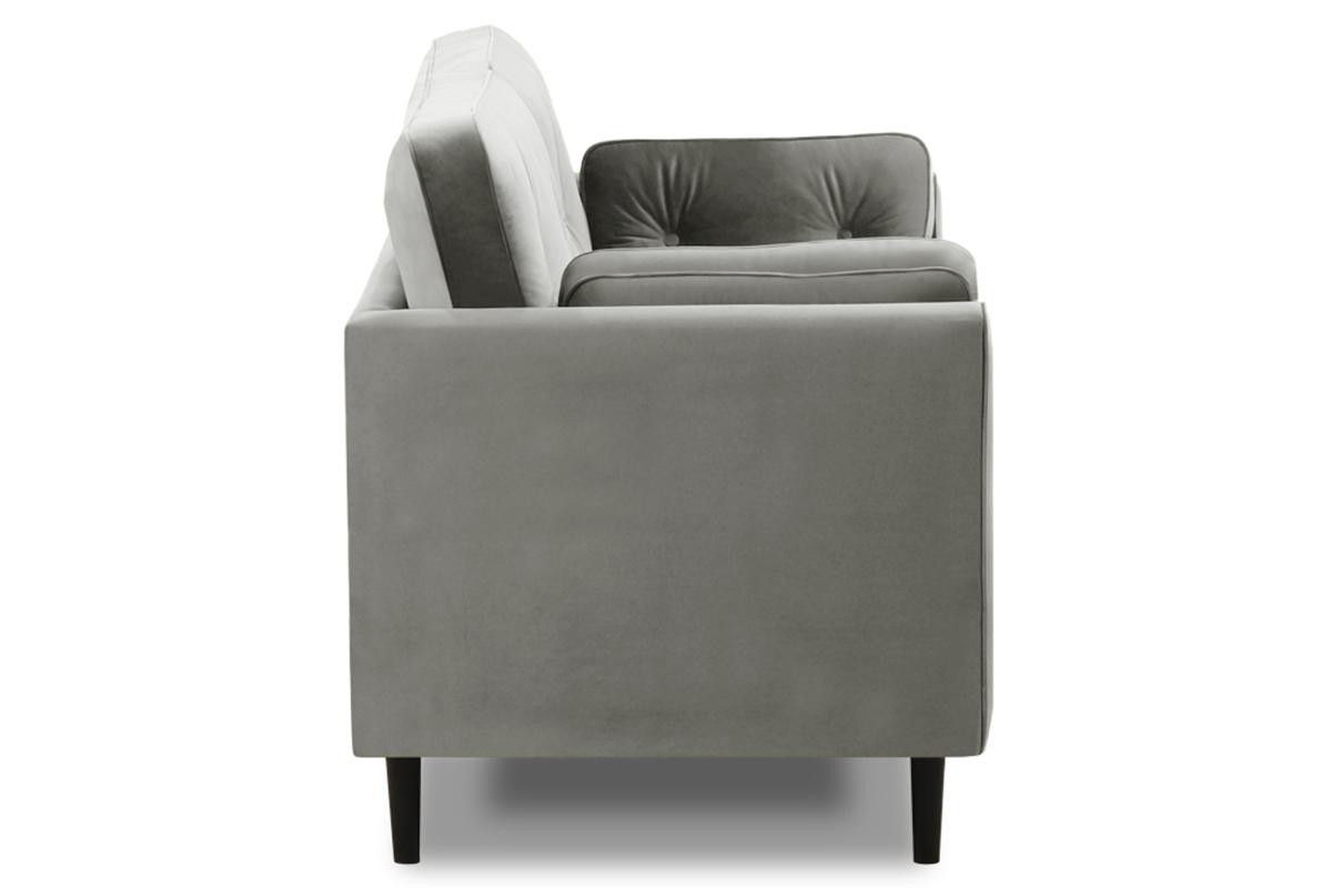 Sof 3 plazas terciopelo gris WILLIAM