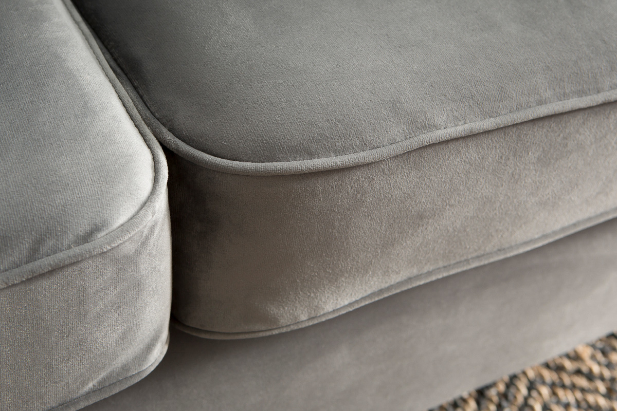 Sof 3 plazas terciopelo gris WILLIAM