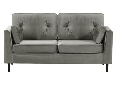 Sof&aacute; 3 plazas terciopelo gris WILLIAM