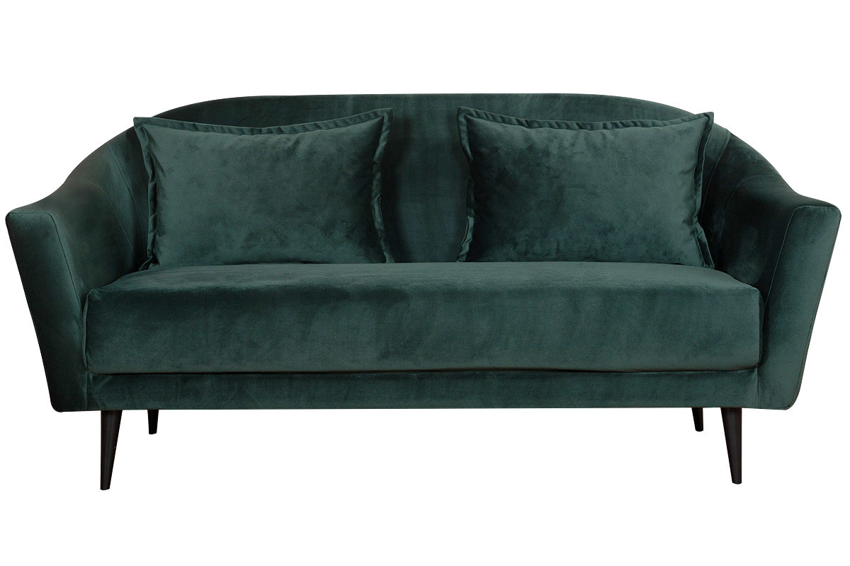 Sof 3 plazas terciopelo verde FOLIES