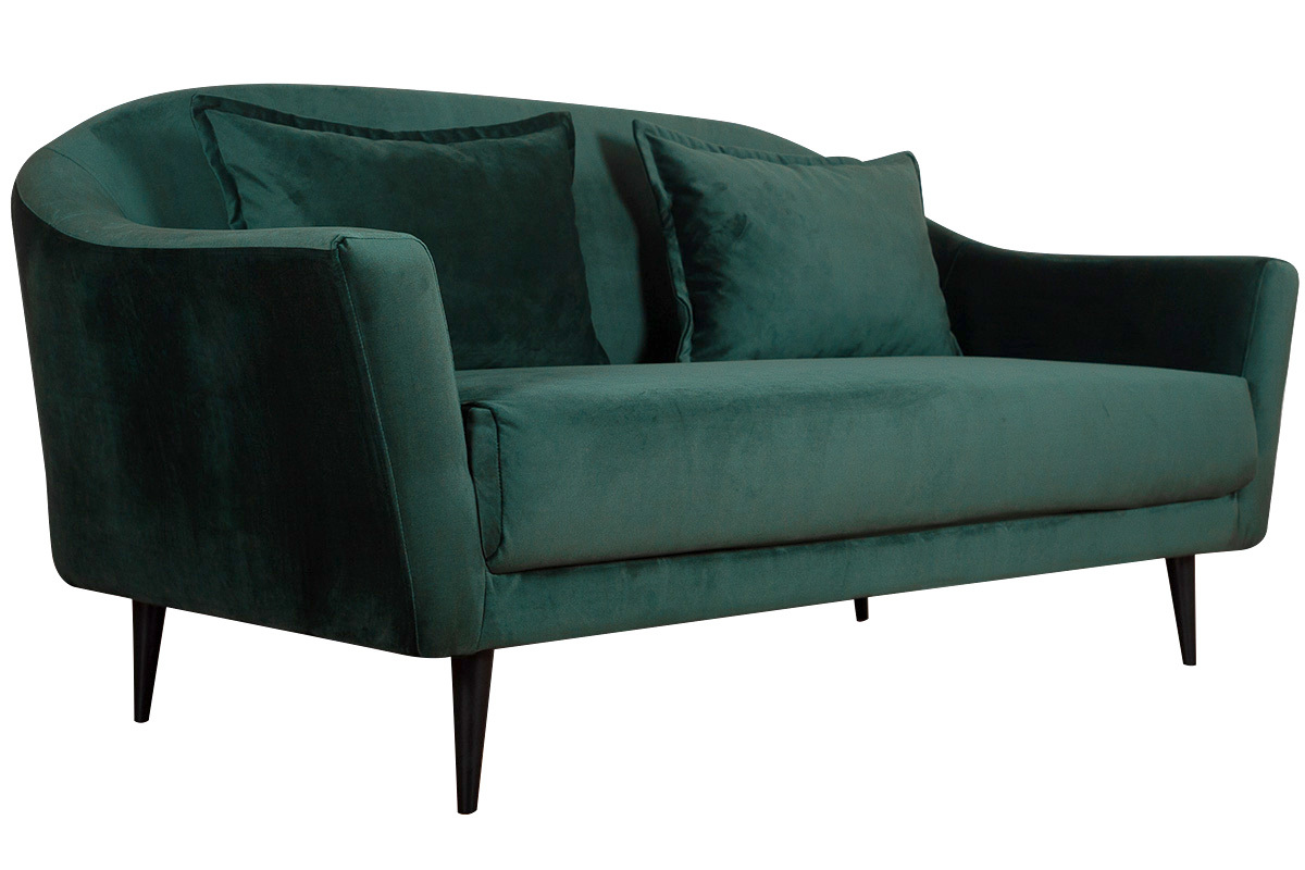 Sof 3 plazas terciopelo verde FOLIES