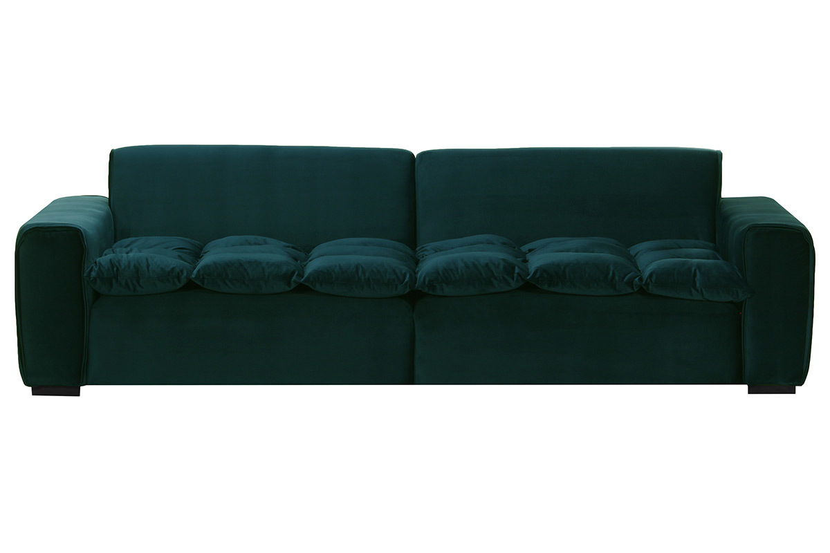 Sof 3 plazas terciopelo verde MELLOW
