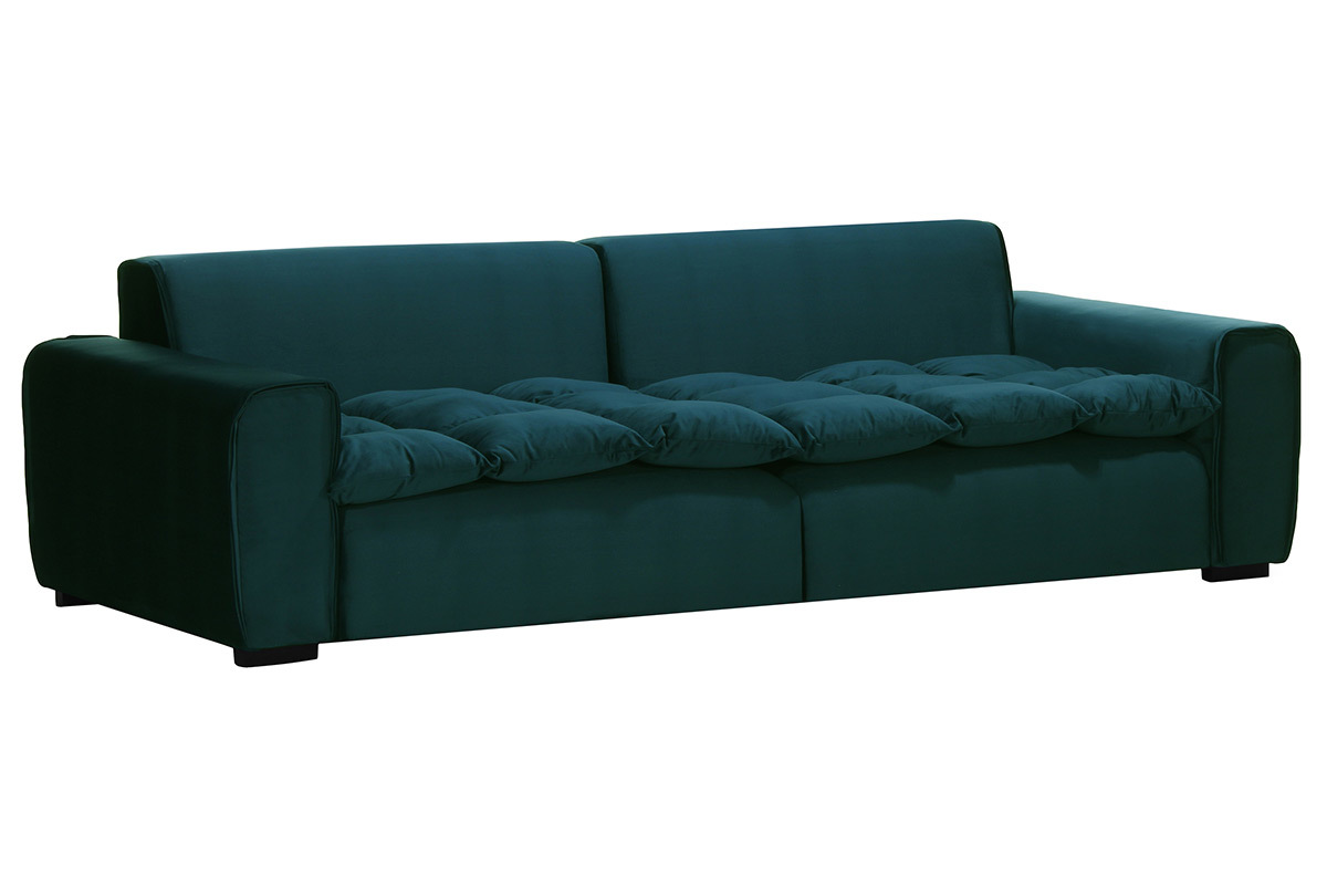 Sof 3 plazas terciopelo verde MELLOW