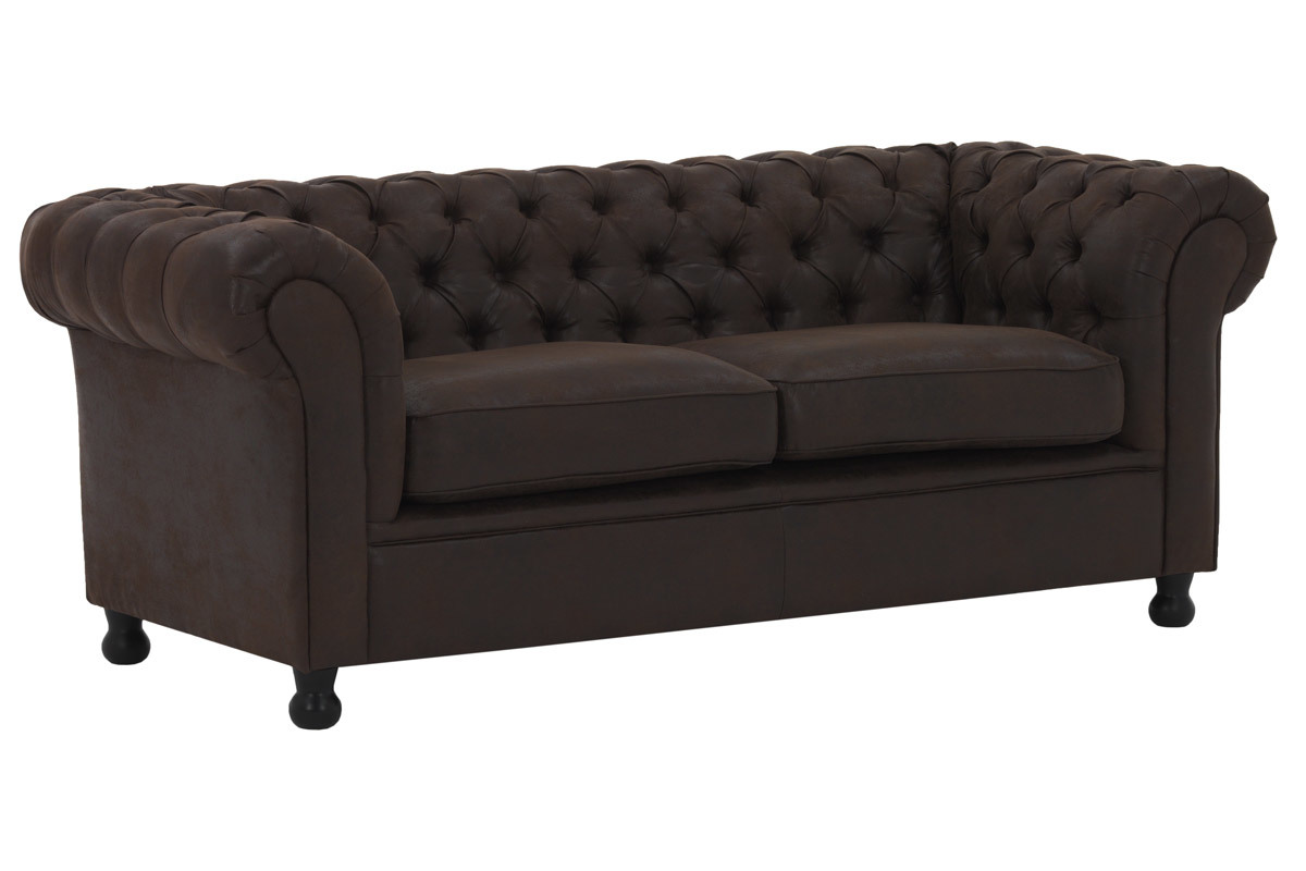 Sof 3 plazas vintage marrn CHESTERFIELD