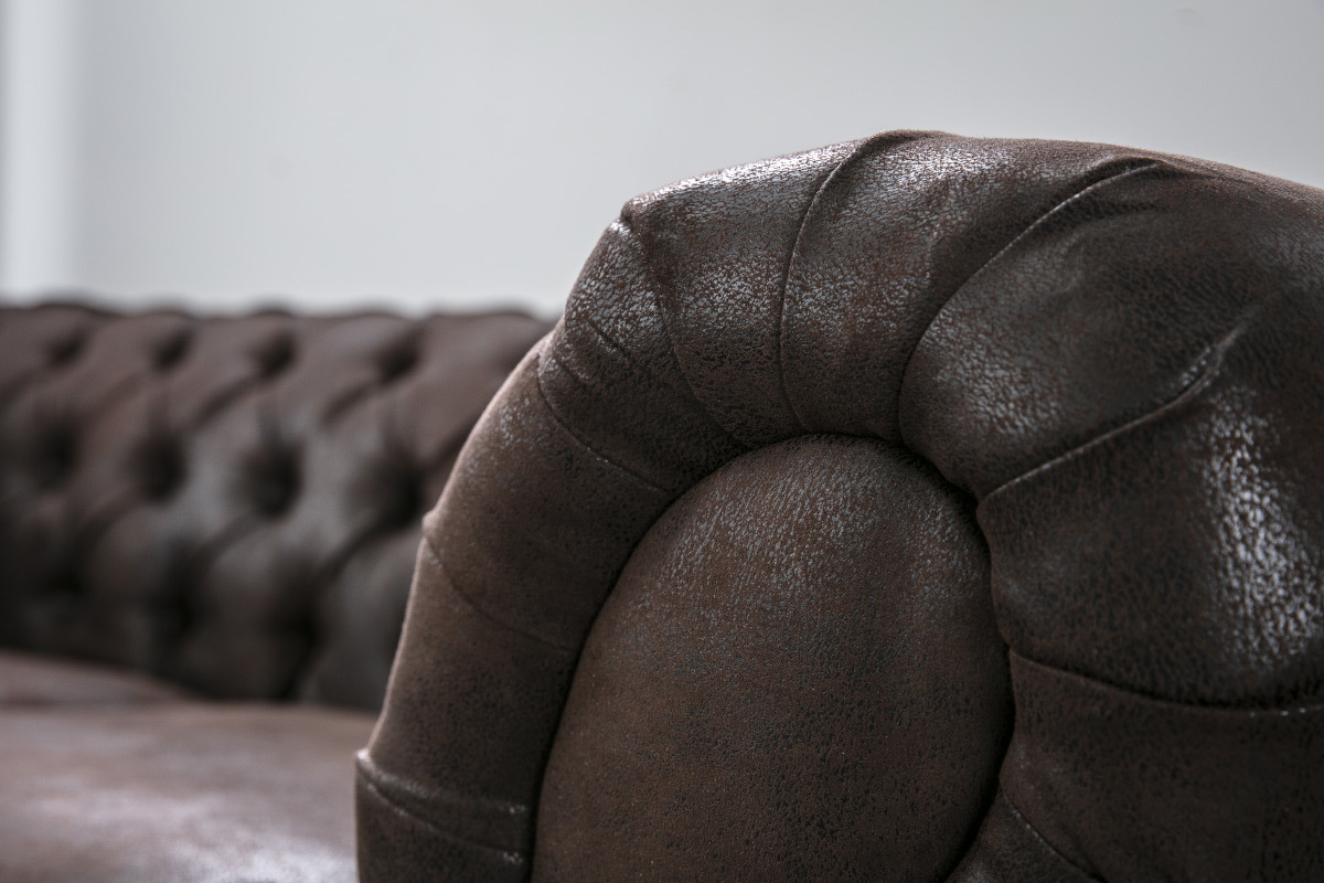 Sof 3 plazas vintage marrn CHESTERFIELD
