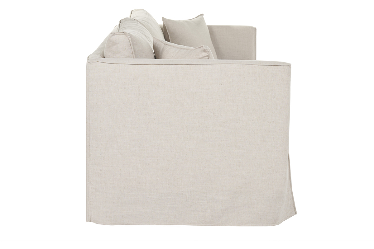 Sof 4-5 plazas desenfundable de tejido beige ADELE