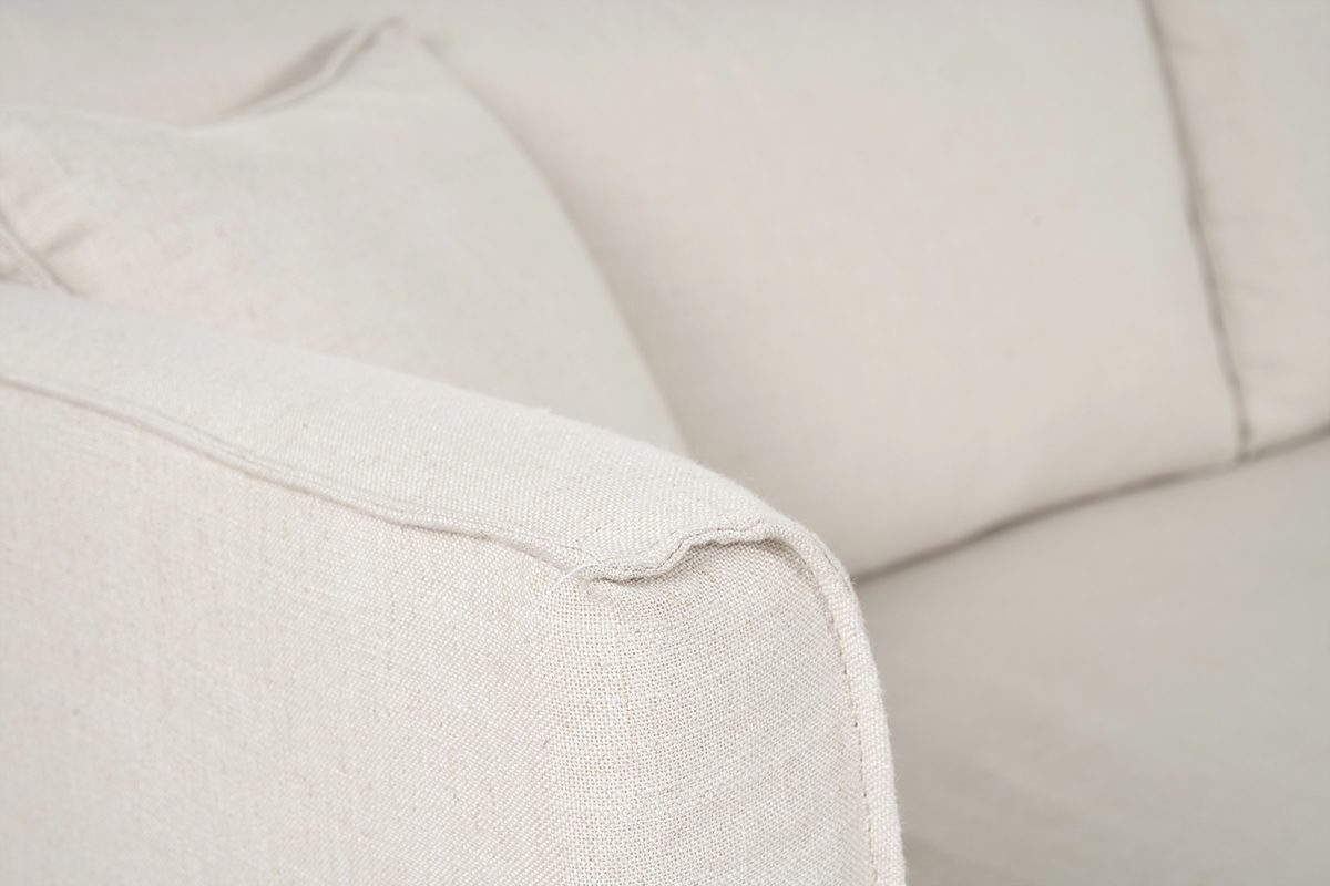 Sof 4-5 plazas desenfundable de tejido beige ADELE