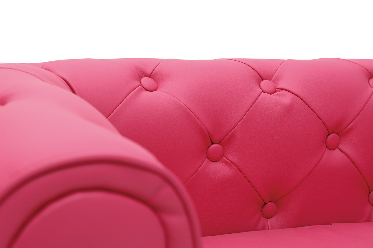 Sof BABY CHESTERFIELD  2 plazas de color rosa