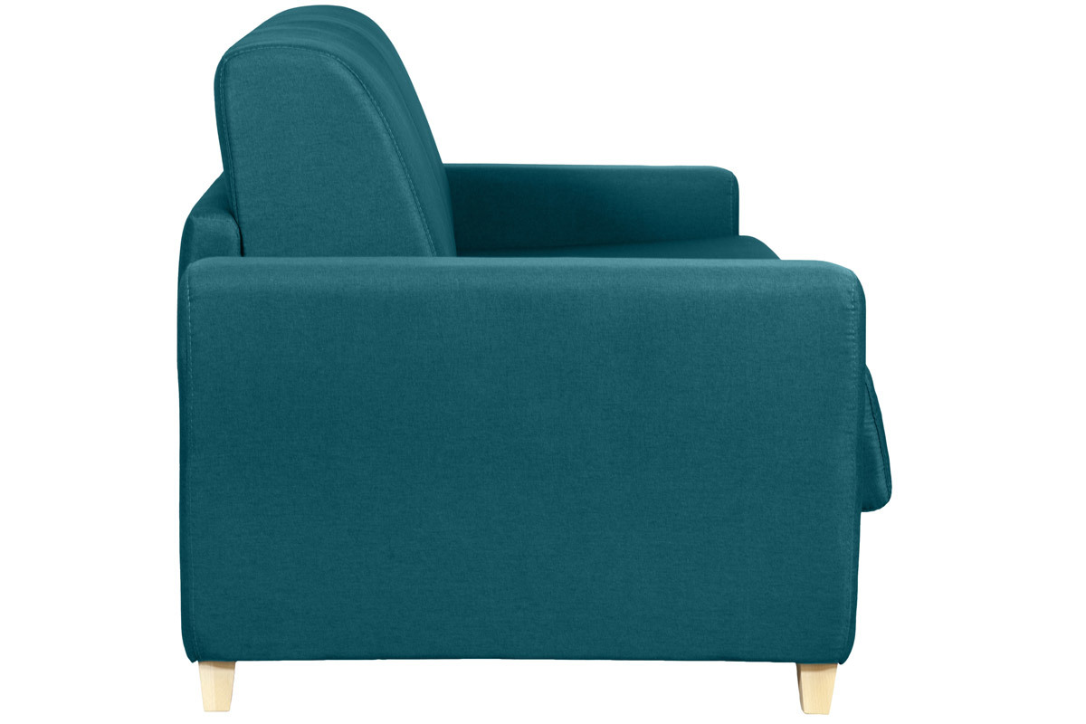 Sof cama 2-3plazas azul petrleo 120cm con colchn 12cm GRAHAM