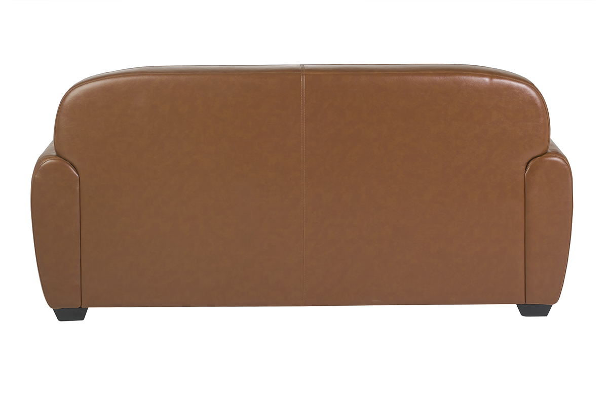 Sof� cama 3�plazas de piel marr�n CLUB