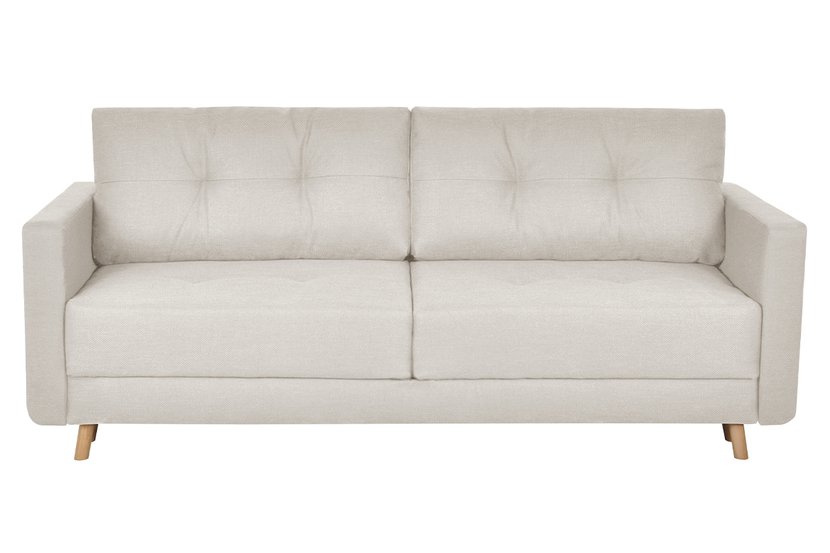 Sof cama 3plazas estilo nrdico con cajn beige MIRA