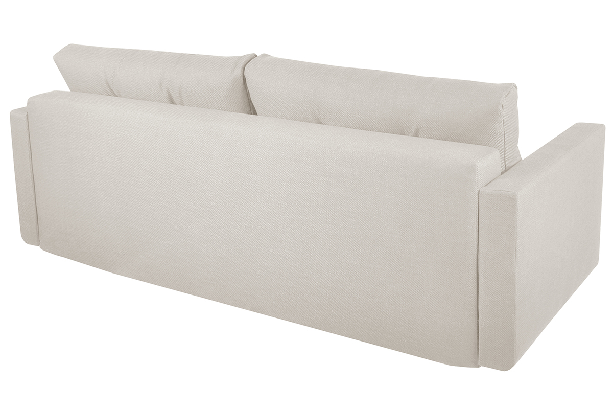 Sof cama 3plazas estilo nrdico con cajn beige MIRA