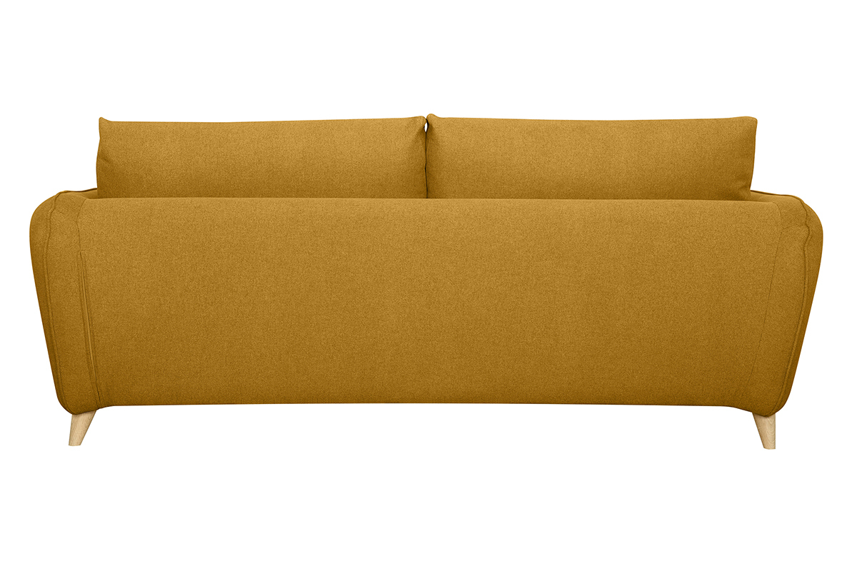 Sof cama 3plazas nrdico amarillo comino con colchn de 10cm CREEP