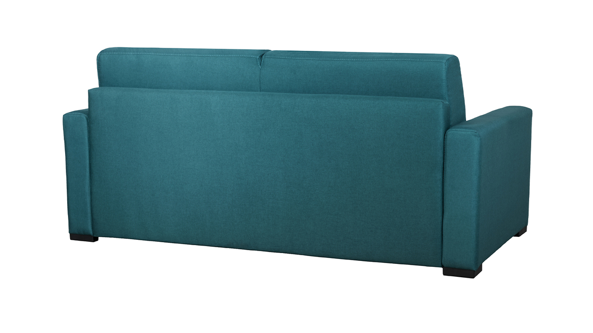 Sof cama con colchn 12cm tejido azul petrleo DOME