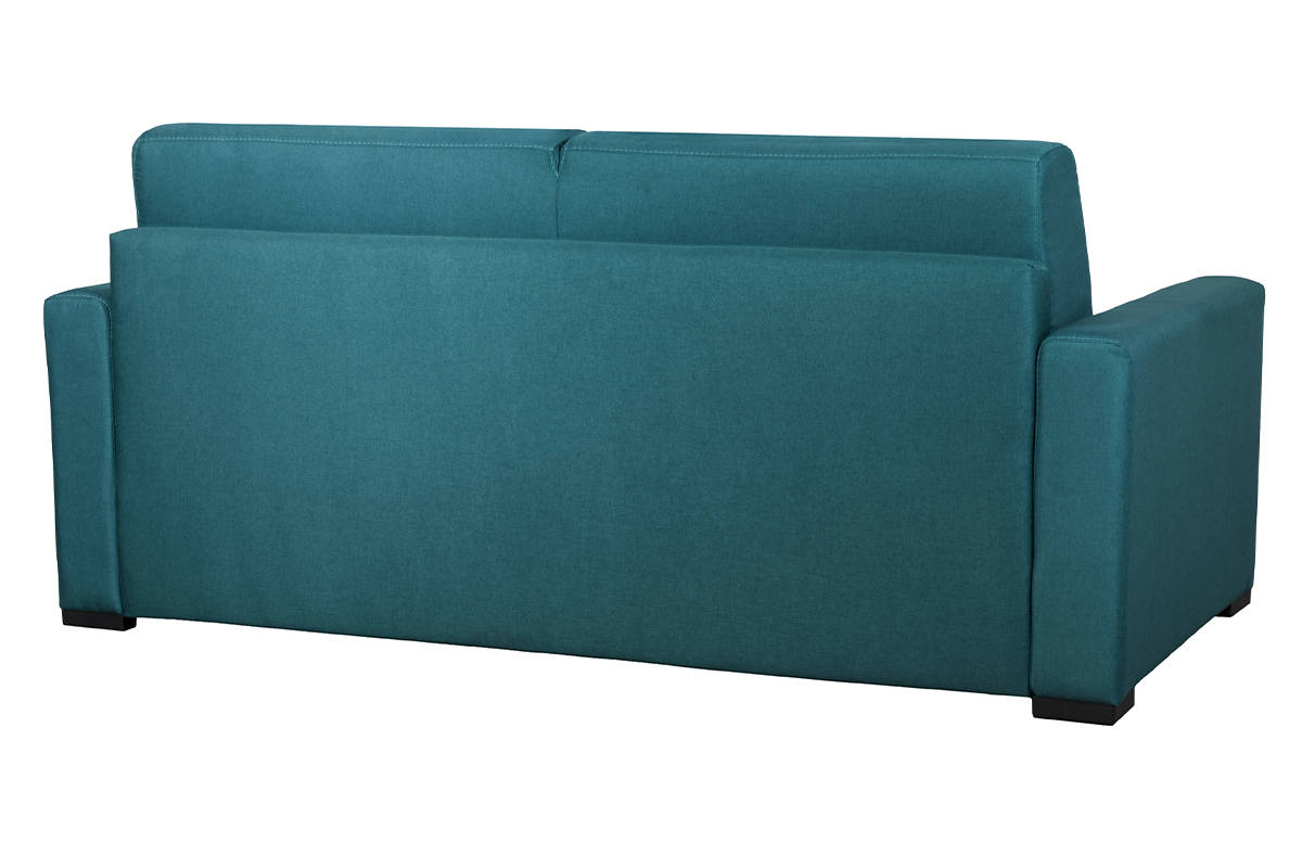 Sof cama con colchn 12cm tejido azul petrleo DOME