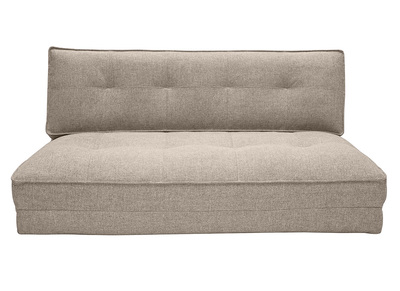 Sofá cama de 2 plazas convertible en tela color topo SALLY