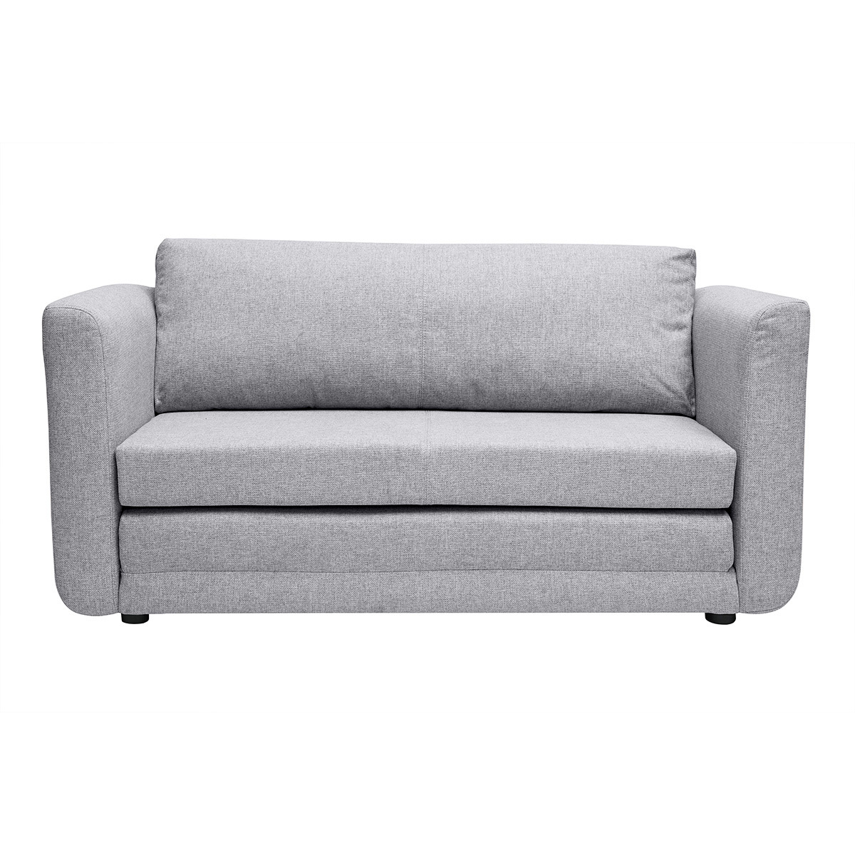 Sofá cama de 2 plazas de tela gris claro LEON