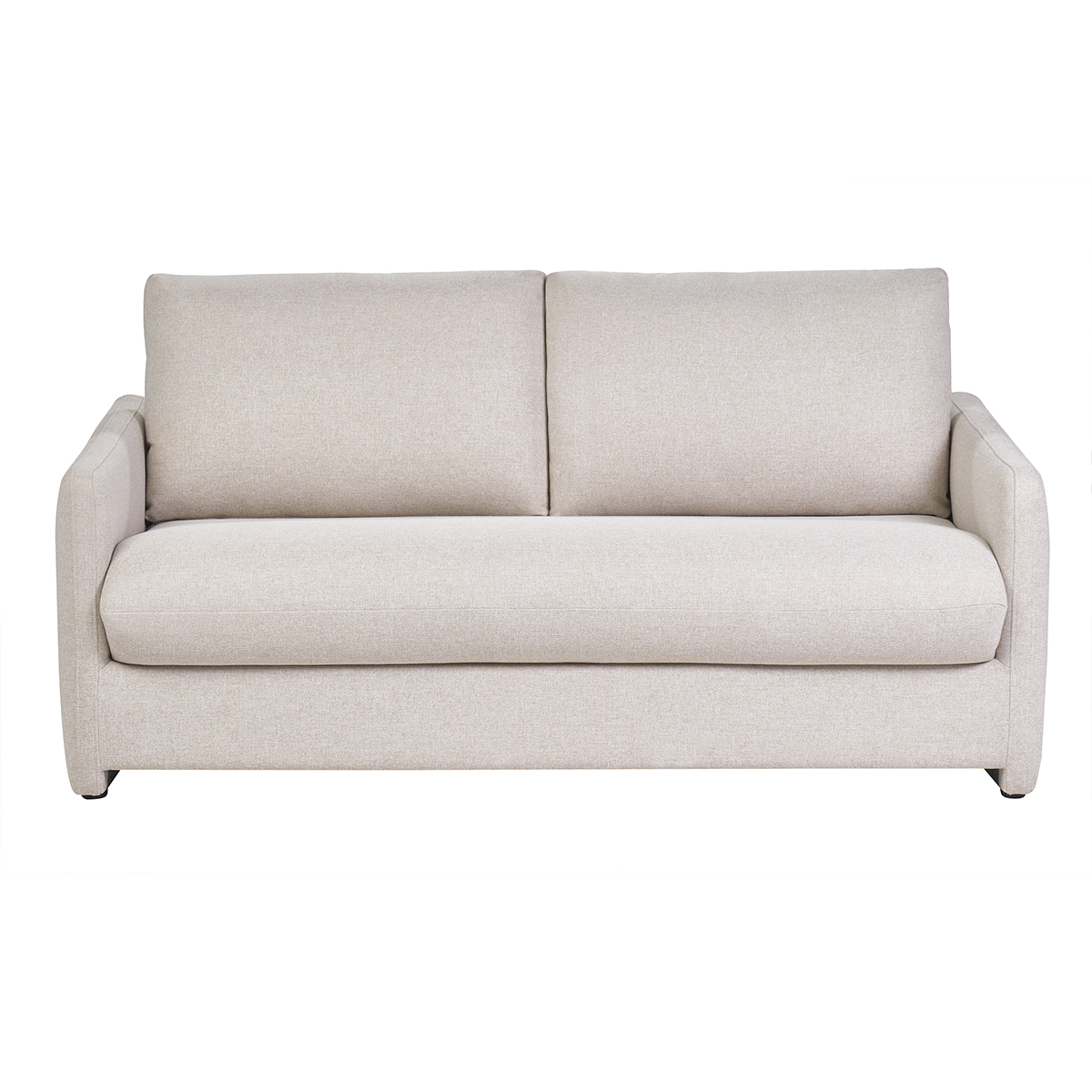 Sofá cama de 2 plazas en tela beige PAULIN