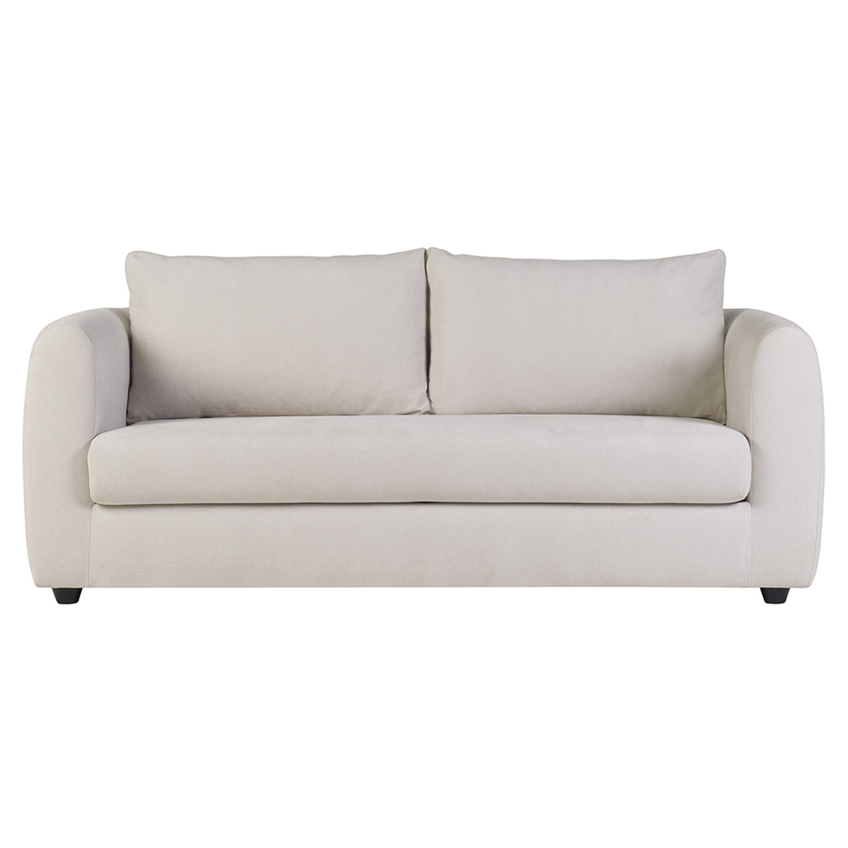 Sofá cama de 3 plazas en tela de terciopelo beige HARLO