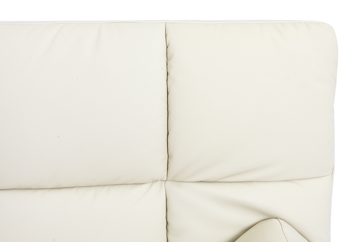 Sof cama de piel 3 plazas color beige MANHATTAN