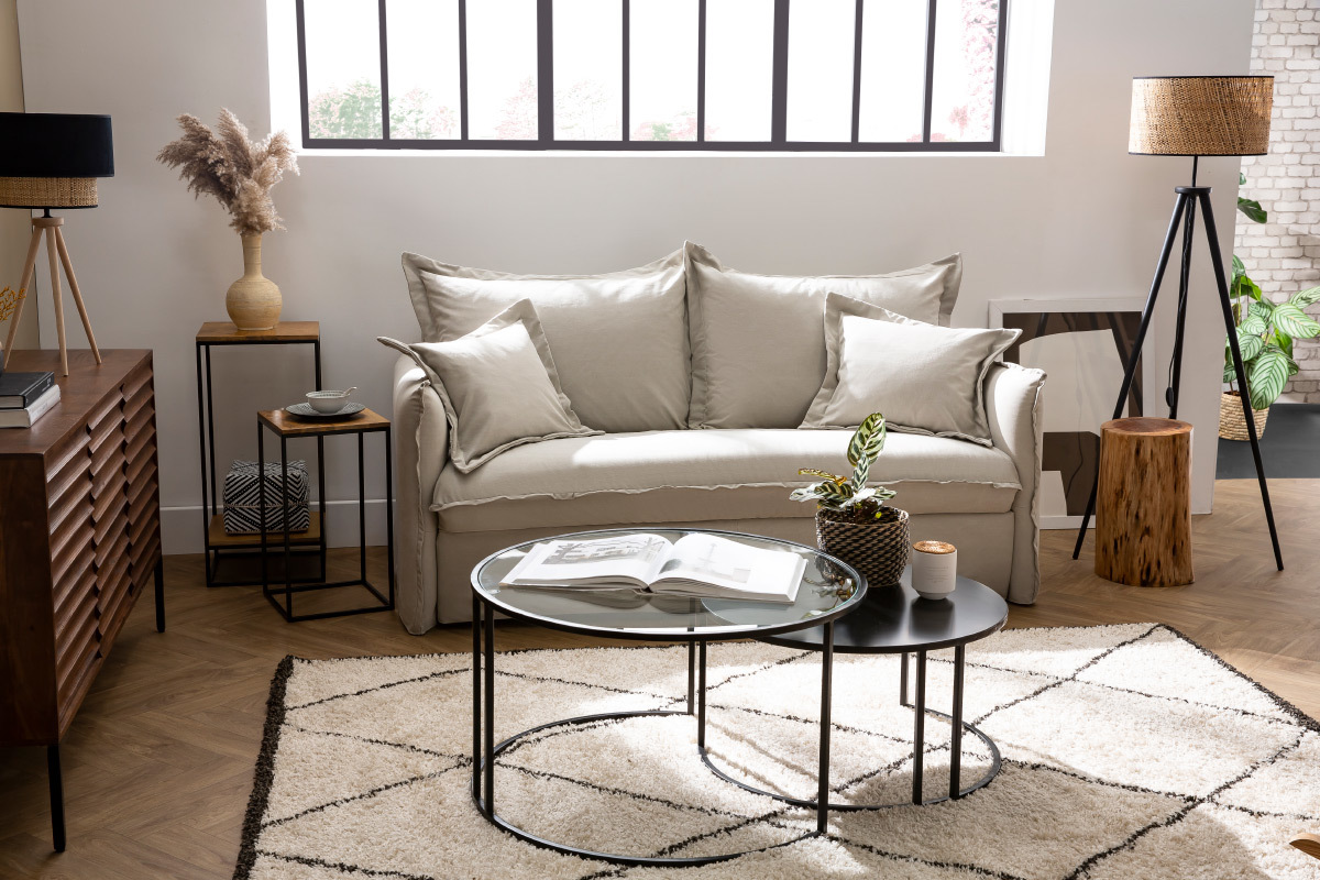 Sof cama desenfundable de algodn beige ALDO