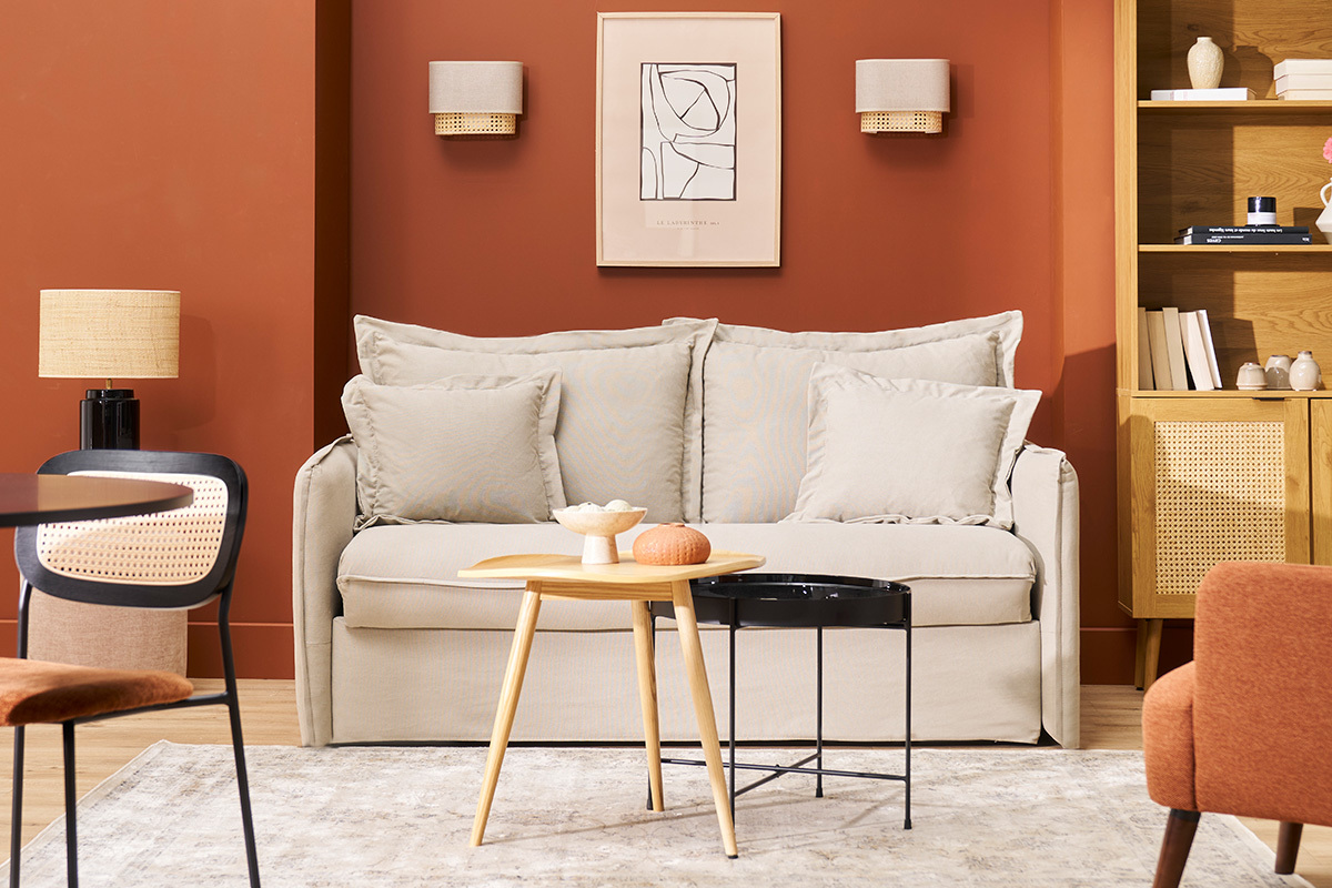 Sof cama desenfundable de algodn beige ALDO