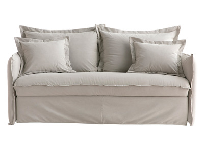 Sofá cama desenfundable de algodón beige ALDO