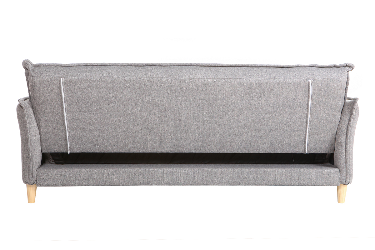 Sof cama estilo nrdico tejido gris claro WEEKEND